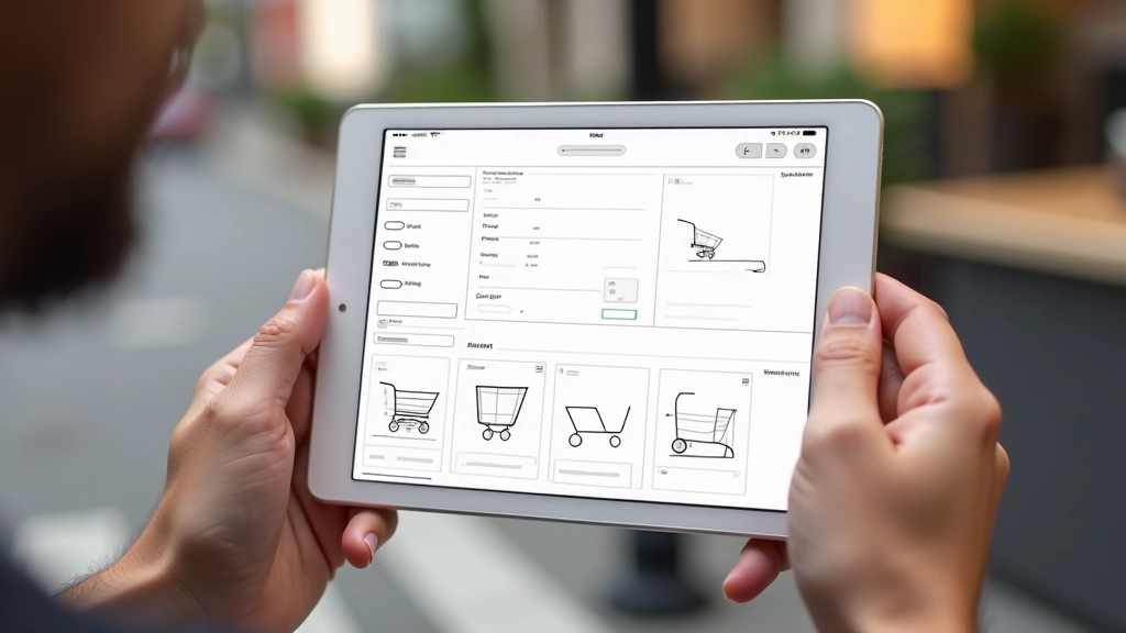Wireframe de página de categoria mostrando layout com cabeçalho, barra lateral com filtros e grid de produtos no centro